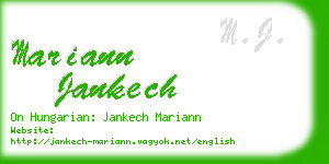 mariann jankech business card